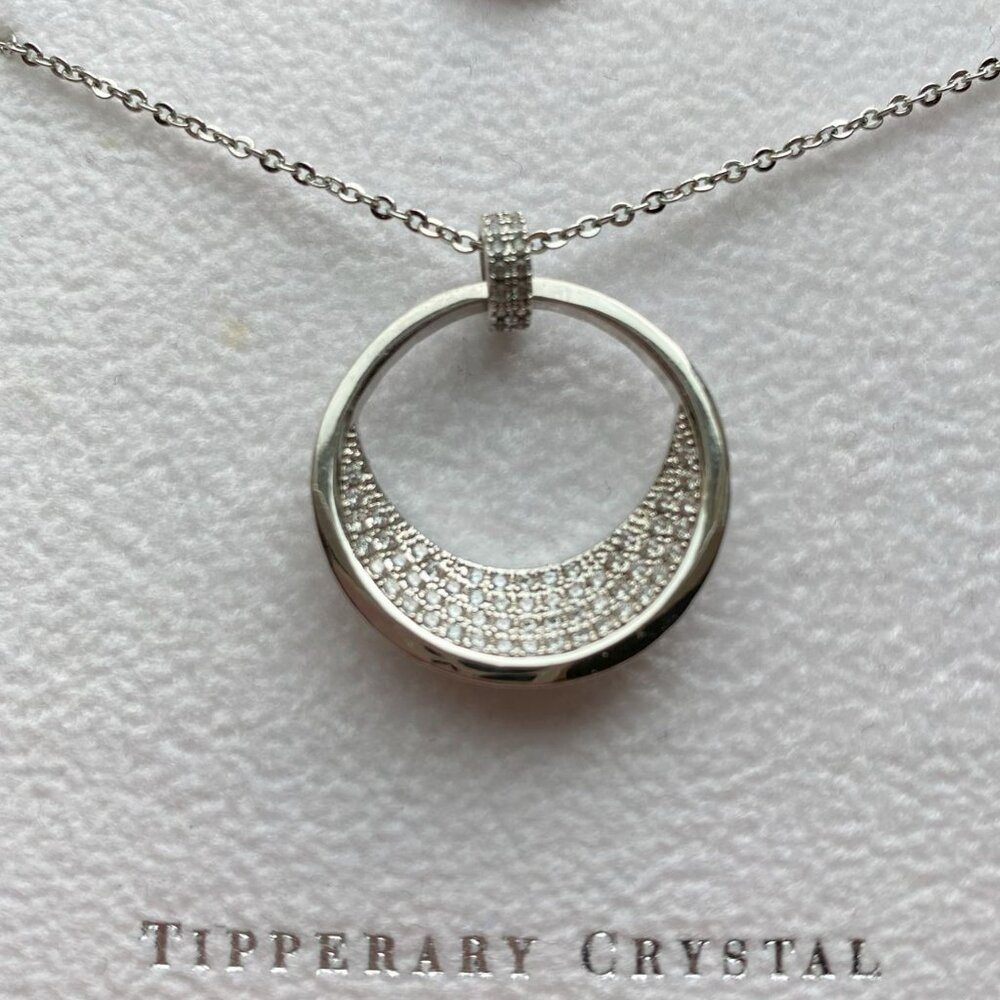 Tipperary Crystal Pavé Silver Necklace